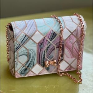 Ted Baker London Nikita Sea of Clouds evening bag.